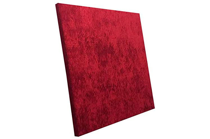 Panel acústico rojo burdeos | Fibra de vidrio paquete de 2 | Panel  profesional de absorción de sonido | Panel decorativo a prueba de sonido |  Panel de